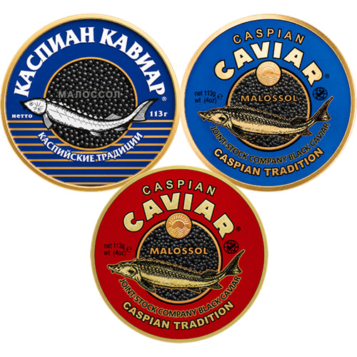 Kaspischer Kaviar: Beluga & Stör & Sevruga